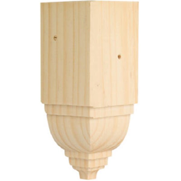 Waddell Mfg Co ICTB-52 6.75 x 3.25 x 3.25 in. Inside Crown Trim Pine Block Moulding - 190626