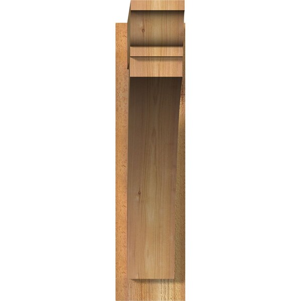 Ekena Millwork Thorton Rough Sawn Traditional Outlooker, Western Red Cedar, 6"W x 24"D x 24"H - OUT06X24X24THR01RWR