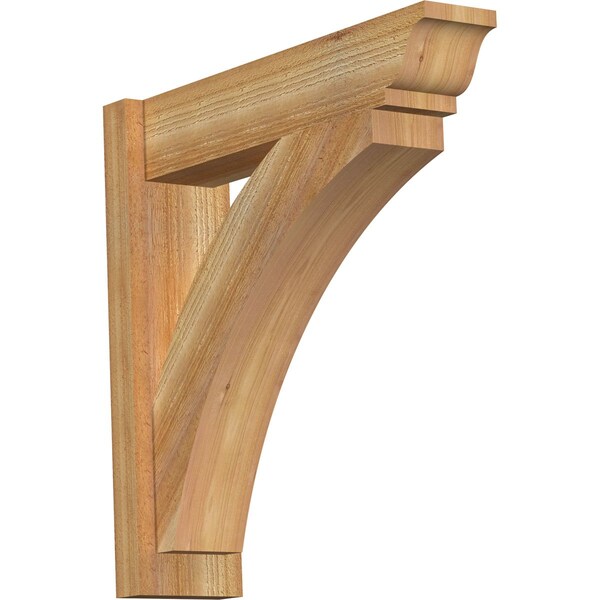 Ekena Millwork Thorton Rough Sawn Traditional Outlooker, Western Red Cedar, 6"W x 24"D x 24"H - OUT06X24X24THR01RWR