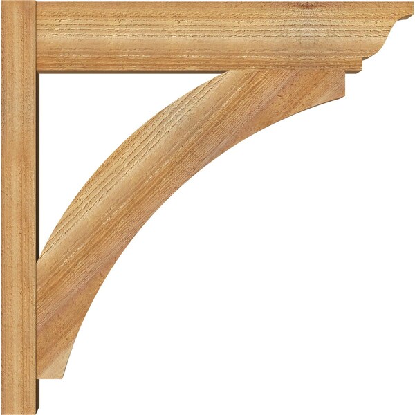 Ekena Millwork Thorton Rough Sawn Traditional Outlooker, Western Red Cedar, 6"W x 24"D x 24"H - OUT06X24X24THR01RWR