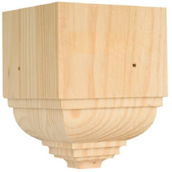 Vortex OCTB-52 6.75 L x 6.5 W x 6.5 D in. Outside Crown Trim Pine Block Moulding - VO580462