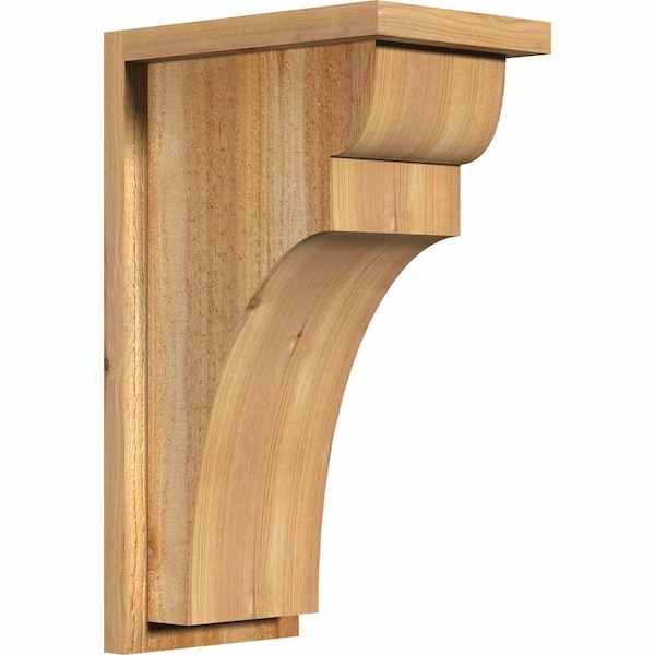Ekena Millwork Yorktown Rough Sawn Corbel w/Backplate, Western Red Cedar, 8"W x 12"D x 20"H - COR08X12X20YOR01RWR