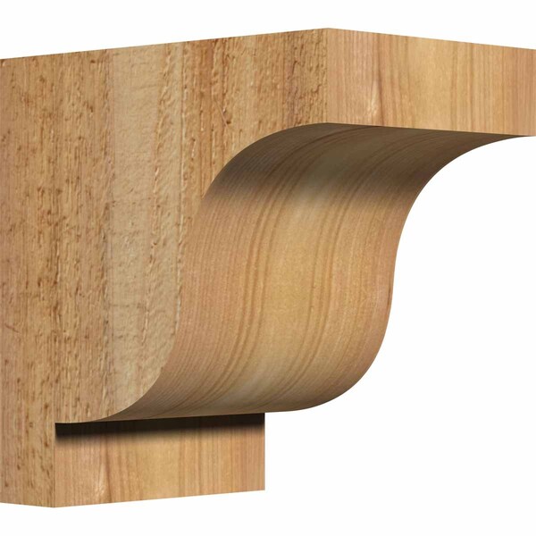 Ekena Millwork Newport Rough Sawn Corbel, Western Red Cedar, 4"W x 6"D x 6"H - COR04X06X06NEW00RWR