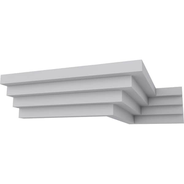 Ekena Millwork 7 5/8"H x 8 1/8"P x 11"F x 94 1/2"L, Eris Step Crown Moulding - MLD07X08X11ER