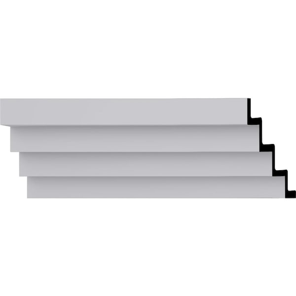 Ekena Millwork 7 5/8"H x 8 1/8"P x 11"F x 94 1/2"L, Eris Step Crown Moulding - MLD07X08X11ER