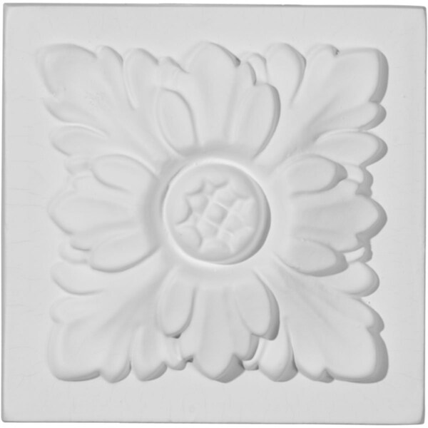 Ekena Millwork Plinth Block, Polyurethane, 3-3/4 in H, 3-3/4 in W - PB03X03X01KE