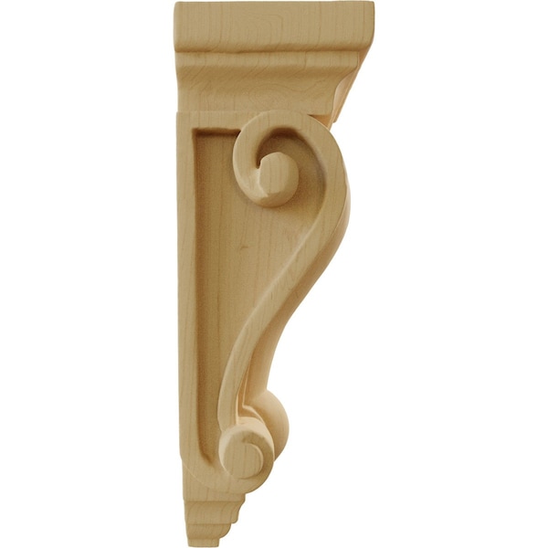 Ekena Millwork 4"W x 2 1/2"D x 7 1/2"H Cole Pilaster Wood Corbel, Alder - CORW04X02X07COAL