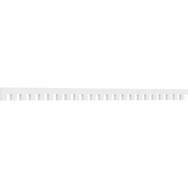 Ekena Millwork Matthews Architectural Grade PVC Dentil Trim, 4"H x 1"P x 92"L - DENP04MAT00