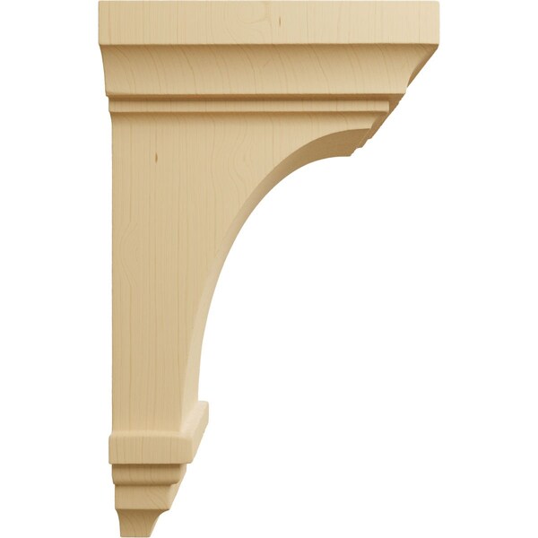 Ekena Millwork 4"W x 4 3/4"D x 8"H Small Jefferson Wood Corbel, Alder - CORW04X04X08JEAL