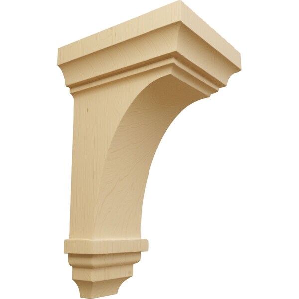 Ekena Millwork 4"W x 4 3/4"D x 8"H Small Jefferson Wood Corbel, Alder - CORW04X04X08JEAL