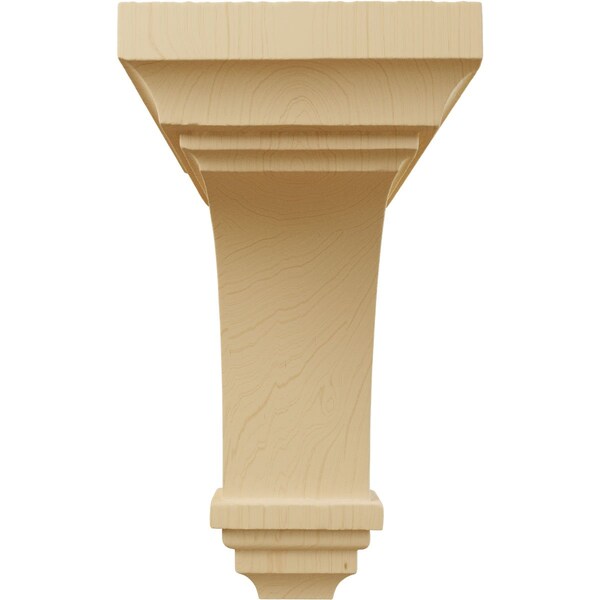 Ekena Millwork 4"W x 4 3/4"D x 8"H Small Jefferson Wood Corbel, Alder - CORW04X04X08JEAL