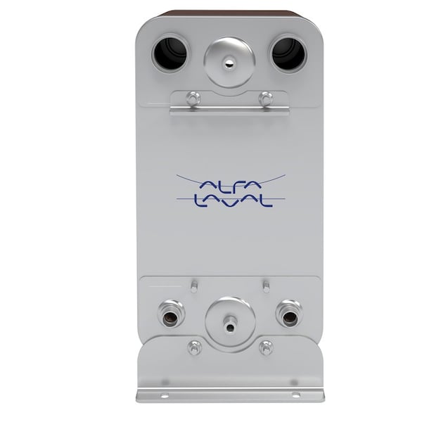 Alfa Laval Brazed Plate Heat Exchanger, AISI 316L, Stainless Steel, 90 Plates -Dual Circuit Conderser 975k BTU - ACH240DQ-90AH-F