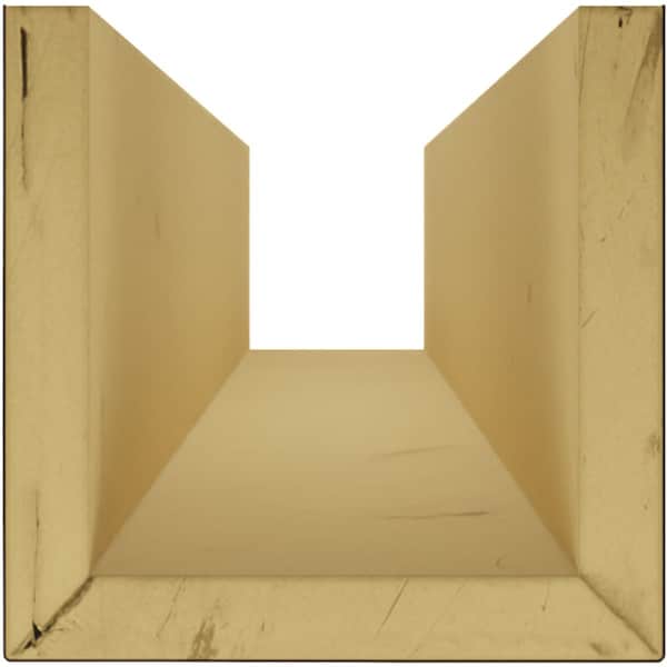 Ekena Millwork 3-Sided (U-beam) Rough Cedar Endurathane Faux Wood Ceiling Beam, Premium Mahogany, 12"Wx12"H x8'L - BMRC3C0120X120X096ZM