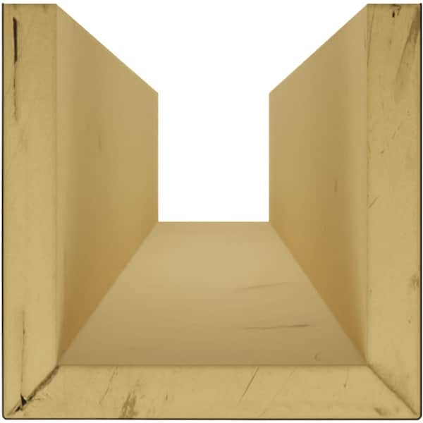 Ekena Millwork 3-Sided (U-beam) Rough Cedar Endurathane Faux Wood Ceiling Beam, Premium Hickory, 6"W x 12"H  x 22'L - BMRC3C0060X120X264ZH