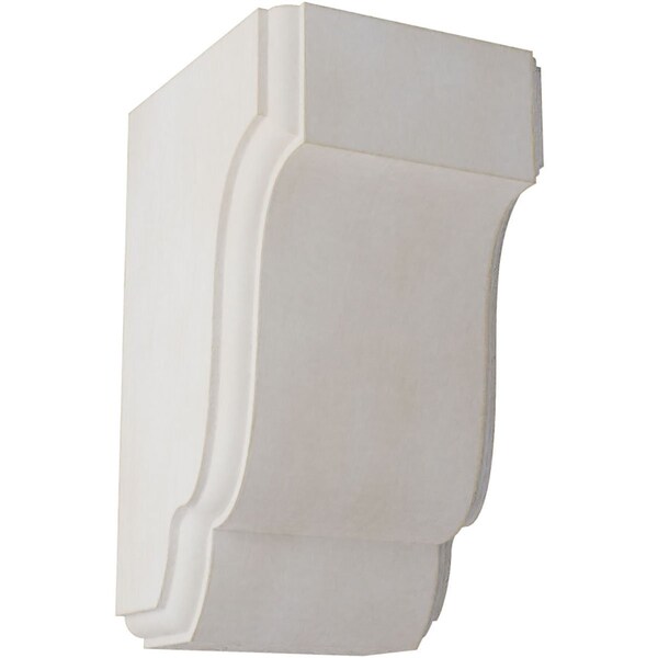 Ekena Millwork 2 1/2"W x 2 3/4"D x 4 1/2"H Capistrano Mission Wood Vintage Decor Corbel, Chalk Dust White - CORWD02X02X04CPWH