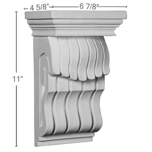 Ekena Millwork 6 7/8"W x 4 5/8"D x 11"H Seville Corbel - COR07X05X11SE
