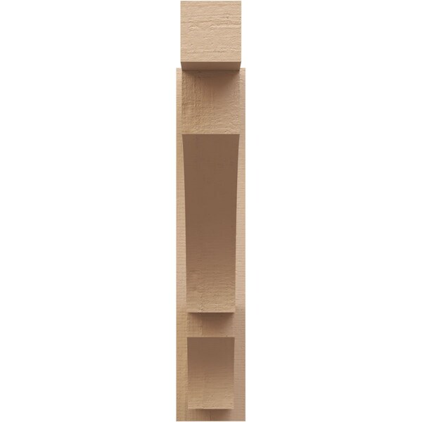 Ekena Millwork 5 1/2-in W x 28-in D x 28-in H Balboa Block Rough Cedar Woodgrain TimberThane Outlooker, Primed Tan - OUTUR055X28X28BOA44RCPR
