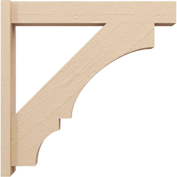 Ekena Millwork 5 1/2-in W x 28-in D x 28-in H Balboa Block Rough Cedar Woodgrain TimberThane Outlooker, Primed Tan - OUTUR055X28X28BOA44RCPR