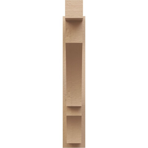 Ekena Millwork 5 1/2-in W x 20-in D x 32-in H Balboa Block Rough Cedar Woodgrain TimberThane Outlooker, Primed Tan - OUTUR055X20X32BOA44RCPR