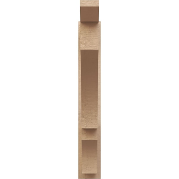 Ekena Millwork 6-in W x 30-in D x 42-in H Balboa Slat Rough Cedar Woodgrain TimberThane Outlooker, Primed Tan - OUTUR060X30X42BOA24RCPR