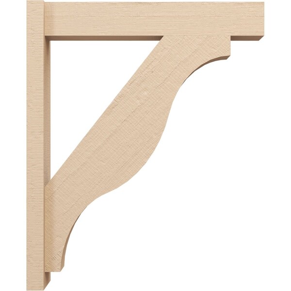 Ekena Millwork 6-in W x 28-in D x 34-in H Funston Block Rough Cedar Woodgrain TimberThane Outlooker, Primed Tan - OUTUR060X28X34FST44RCPR