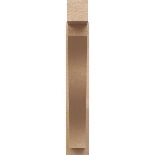 Ekena Millwork 6-in W x 28-in D x 34-in H Funston Block Rough Cedar Woodgrain TimberThane Outlooker, Primed Tan - OUTUR060X28X34FST44RCPR