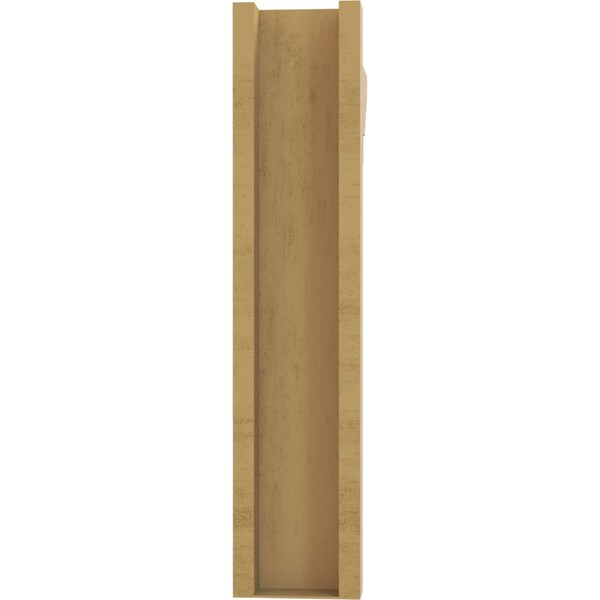 Ekena Millwork 6-in W x 24-in D x 28-in H Funston Slat Rough Cedar Woodgrain TimberThane Outlooker, Primed Tan - OUTUR060X24X28FST24RCPR