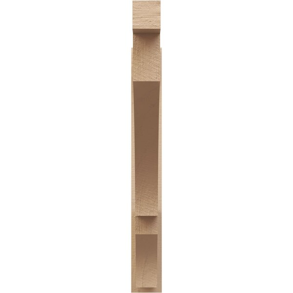 Ekena Millwork 6-in W x 48-in D x 48-in H Balboa Block Rough Cedar Woodgrain TimberThane Outlooker, Primed Tan - OUTUR060X48X48BOA44RCPR