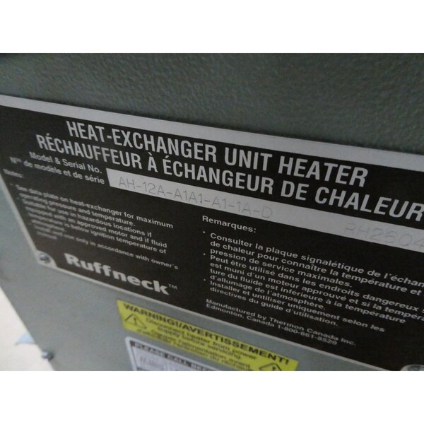 Thermon RUFFNECK UNIT HEATER 1/2HP 115/208-230V-AC OTHER HEAT EXCHANGER - AH-12A-A1A1-A1-1A-D