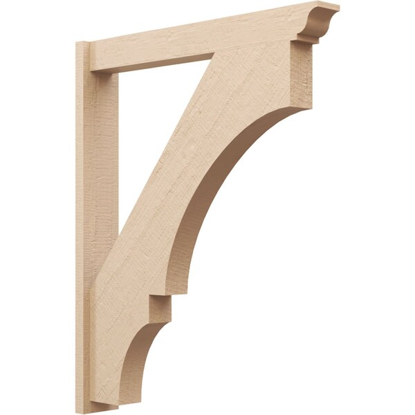 Ekena Millwork 5 1/2-in W x 36-in D x 44-in H Balboa Trad Rough Cedar Woodgrain TimberThane Outlooker, Primed Tan - OUTUR055X36X44BOA04RCPR