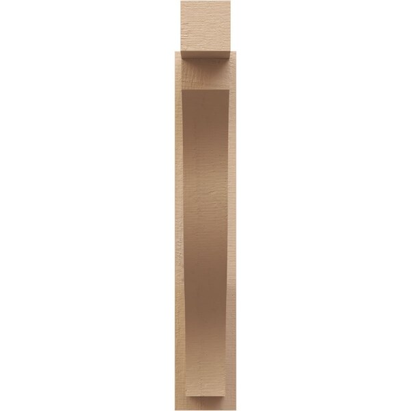 Ekena Millwork 5 1/2-in W x 24-in D x 32-in H Funston Block Rough Cedar Woodgrain TimberThane Outlooker, Primed Tan - OUTUR055X24X32FST44RCPR