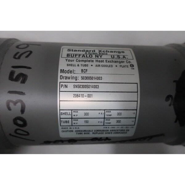 Xylem 1-1/2IN BRASS 1-1/2IN COPPER SHELL AND TUBE HEAT EXCHANGER - BCF 503005014003
