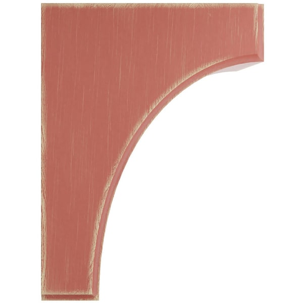 Ekena Millwork 5 1/4"W x 6"D x 8"H Clarksville Wood Vintage Decor Bracket, Salvage Red - BKTWD05X06X08CVRD