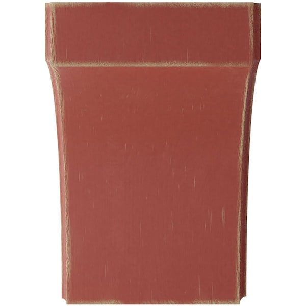 Ekena Millwork 5 1/4"W x 6"D x 8"H Clarksville Wood Vintage Decor Bracket, Salvage Red - BKTWD05X06X08CVRD