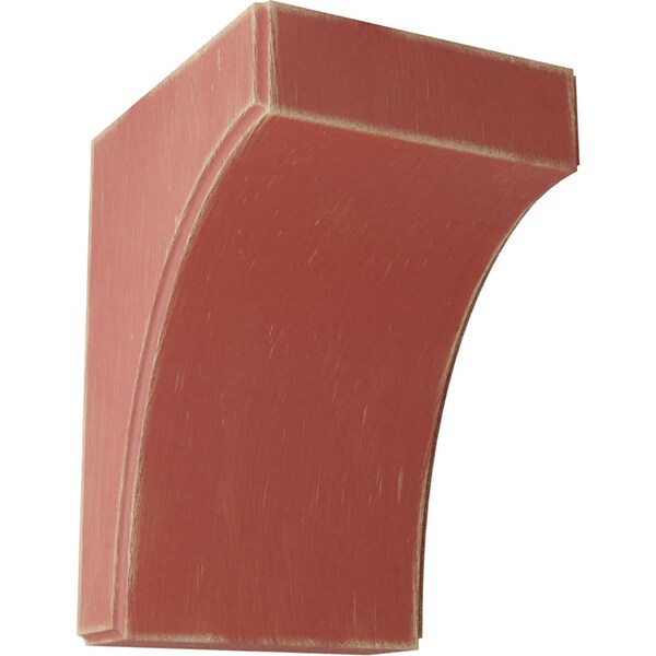 Ekena Millwork 5 1/4"W x 6"D x 8"H Clarksville Wood Vintage Decor Bracket, Salvage Red - BKTWD05X06X08CVRD
