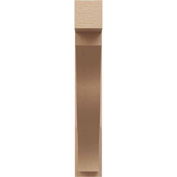 Ekena Millwork 8-in W x 44-in D x 44-in H Funston Block Rough Cedar Woodgrain TimberThane Outlooker, Primed Tan - OUTUR080X44X44FST44RCPR
