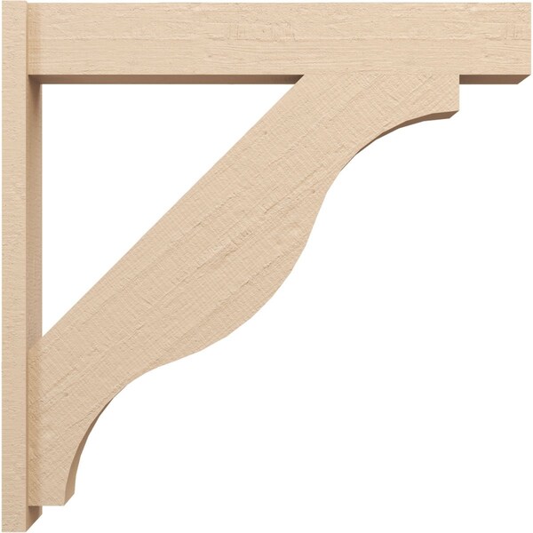 Ekena Millwork 8-in W x 44-in D x 44-in H Funston Block Rough Cedar Woodgrain TimberThane Outlooker, Primed Tan - OUTUR080X44X44FST44RCPR