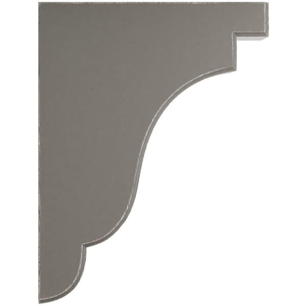 Ekena Millwork 1 3/4"W x 7 1/4"D x 9 1/2"H Bedford Wood Vintage Decor Bracket, Reclaimed Grey - BKTWD02X07X10BEGY