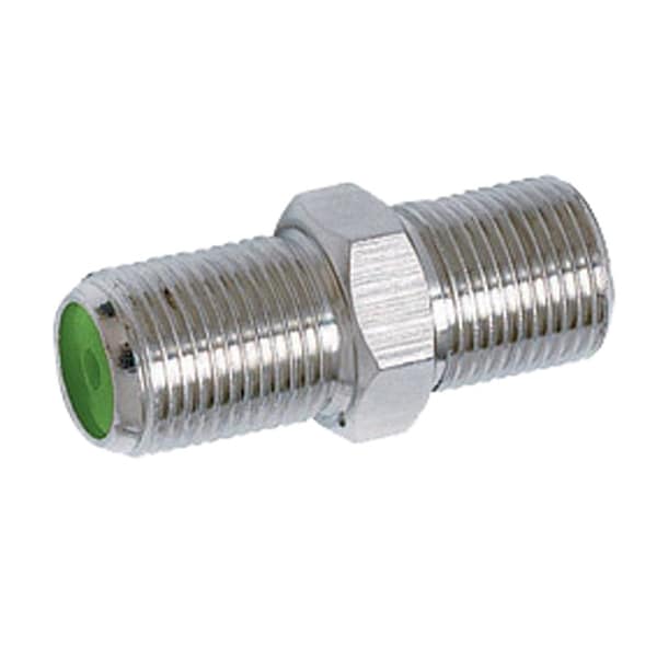 Acoplador en línea Quest Technology International F-81 (H-H), 75 Ohm - 1'', Satélite 3Ghz Sin Tuerca y Arandela - CFS-0191