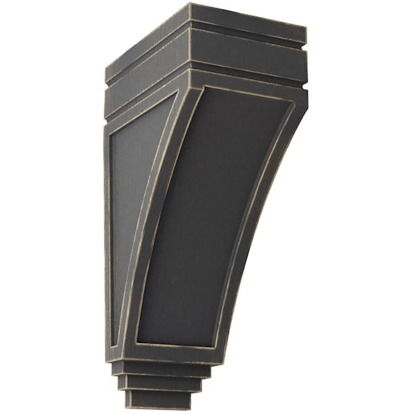 Ekena Millwork 5"W x 7 3/4"D x 14"H Large San Juan Wood Vintage Decor Corbel, Black - CORWD05X07X14SJBL