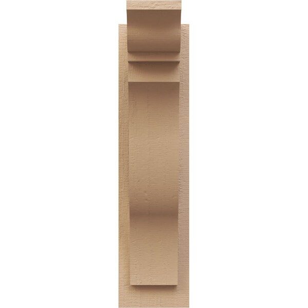 Ekena Millwork 6-in W x 12-in D x 24-in H Funston Trad Rough Cedar Woodgrain TimberThane Outlooker, Primed Tan - OUTUR060X12X24FST04RCPR