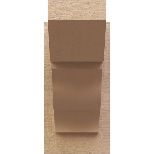 Ekena Millwork 6-in W x 12-in D x 12-in H Funston Slat Rough Cedar Woodgrain TimberThane Outlooker, Primed Tan - OUTUR060X12X12FST24RCPR