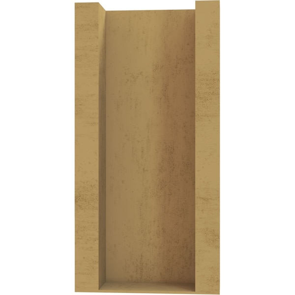 Ekena Millwork 6-in W x 12-in D x 12-in H Funston Slat Rough Cedar Woodgrain TimberThane Outlooker, Primed Tan - OUTUR060X12X12FST24RCPR