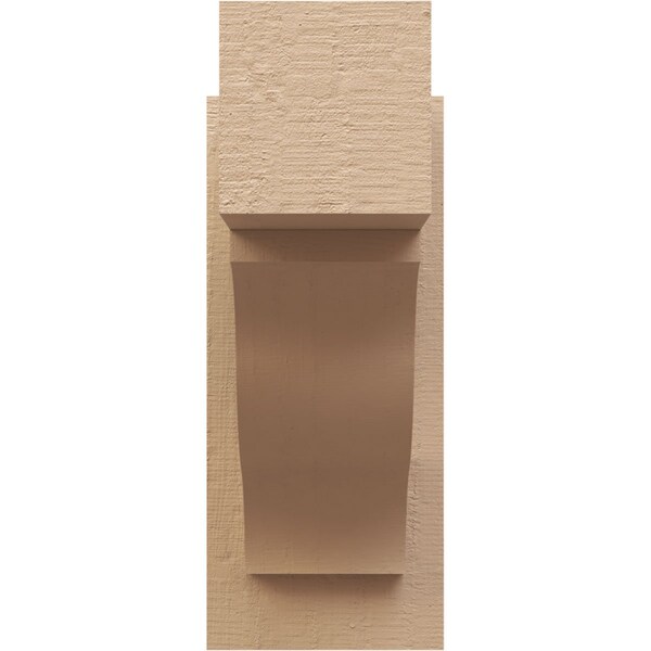 Ekena Millwork 6-in W x 14-in D x 14-in H Funston Block Rough Cedar Woodgrain TimberThane Outlooker, Primed Tan - OUTUR060X14X14FST44RCPR