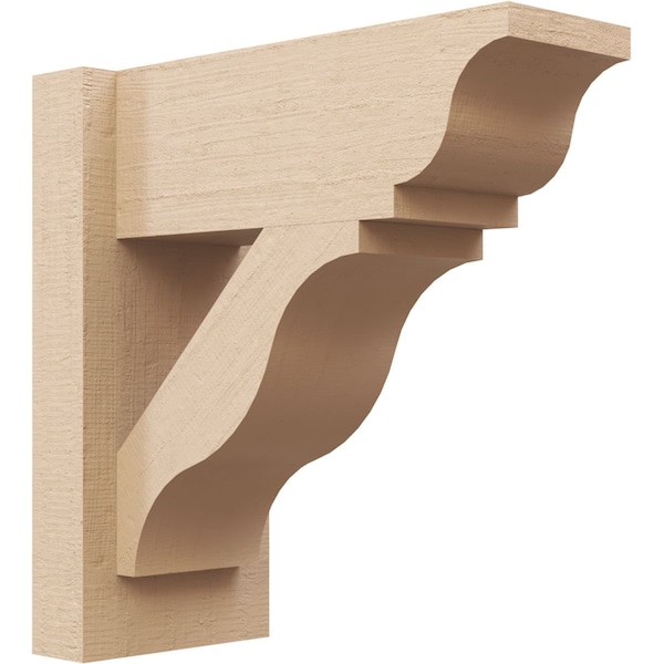 Ekena Millwork 6-in W x 14-in D x 14-in H Funston Trad Rough Cedar Woodgrain TimberThane Outlooker, Primed Tan - OUTUR060X14X14FST04RCPR