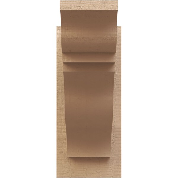 Ekena Millwork 6-in W x 14-in D x 14-in H Funston Trad Rough Cedar Woodgrain TimberThane Outlooker, Primed Tan - OUTUR060X14X14FST04RCPR