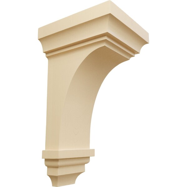 Ekena Millwork 7"W x 7 3/4"D x 14"H Jumbo Jefferson Wood Corbel, Maple - CORW07X07X14JEMA