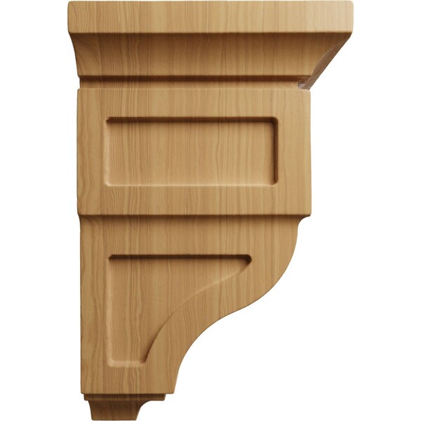 Ekena Millwork 3 1/2"W x 3 3/4"D x 6"H Mini Reyes Wood Corbel, Cherry - CORW03X03X06RYCH
