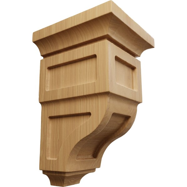 Ekena Millwork 3 1/2"W x 3 3/4"D x 6"H Mini Reyes Wood Corbel, Cherry - CORW03X03X06RYCH