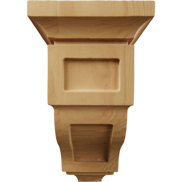 Ekena Millwork 3 1/2"W x 3 3/4"D x 6"H Mini Reyes Wood Corbel, Cherry - CORW03X03X06RYCH